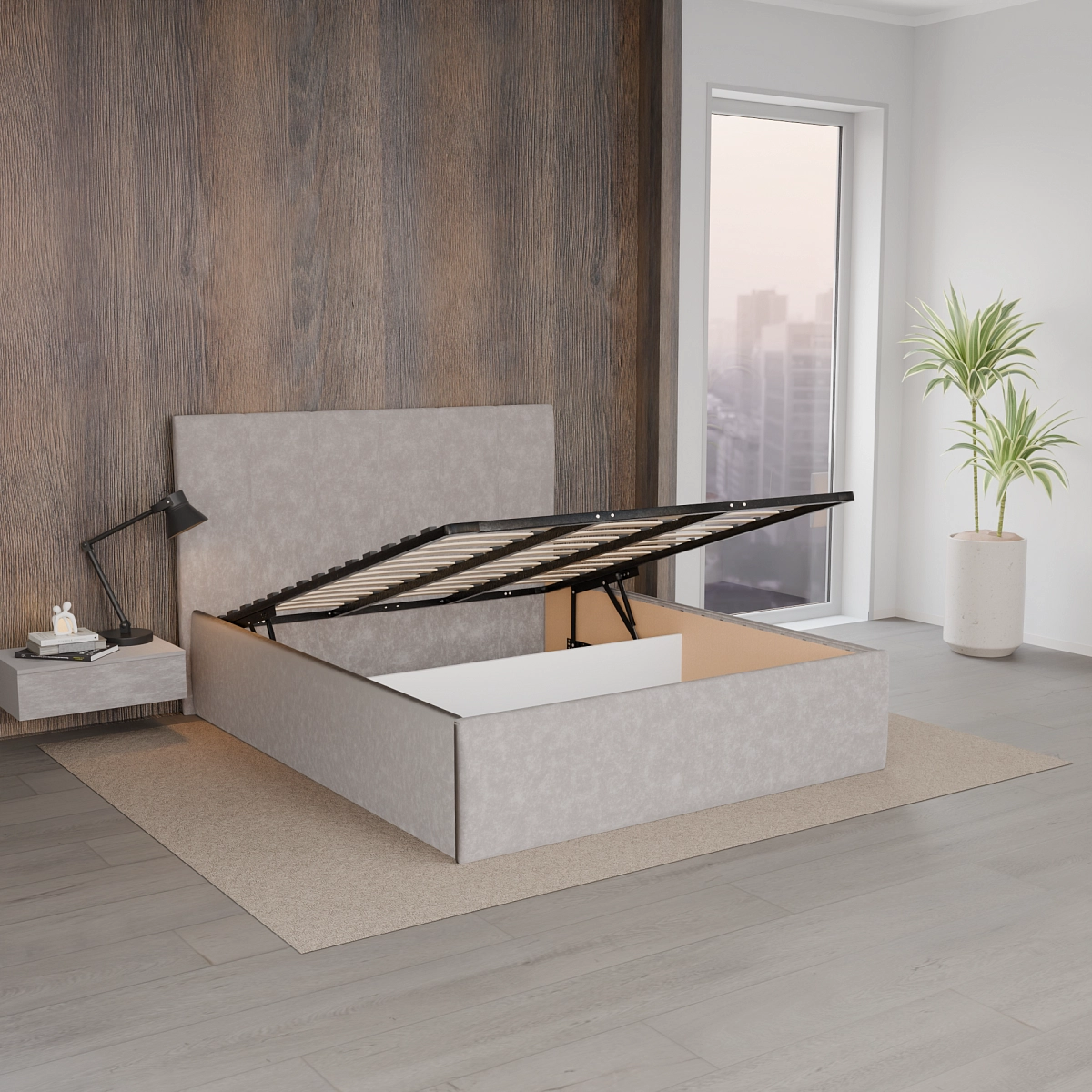 Кровать с подъемным механизмом Кастра Кашемир 160х200 (avatr3)
